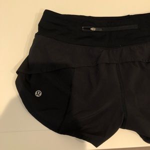 size 2 black lululemon shorts